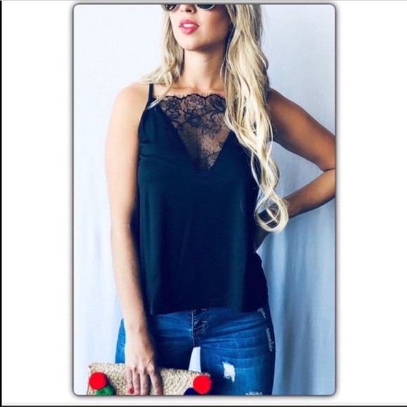 Black Lace Cami Top